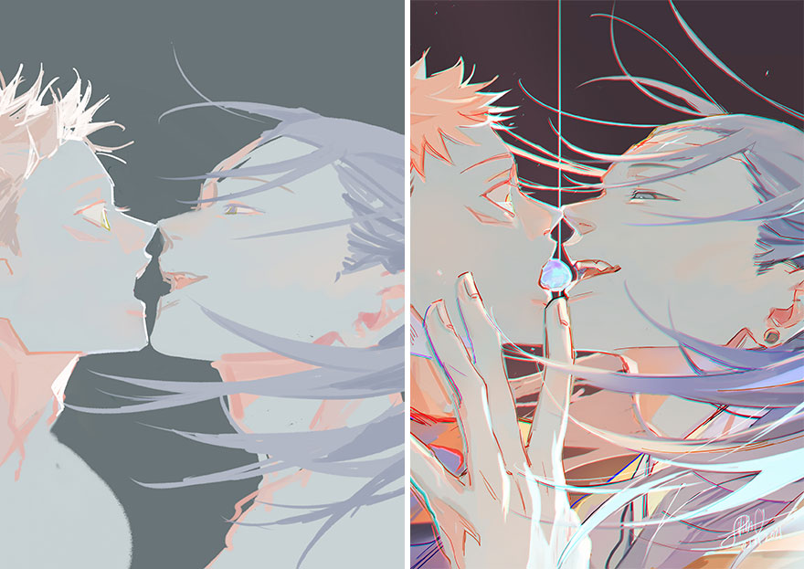 Sketch vs. Final Artwork