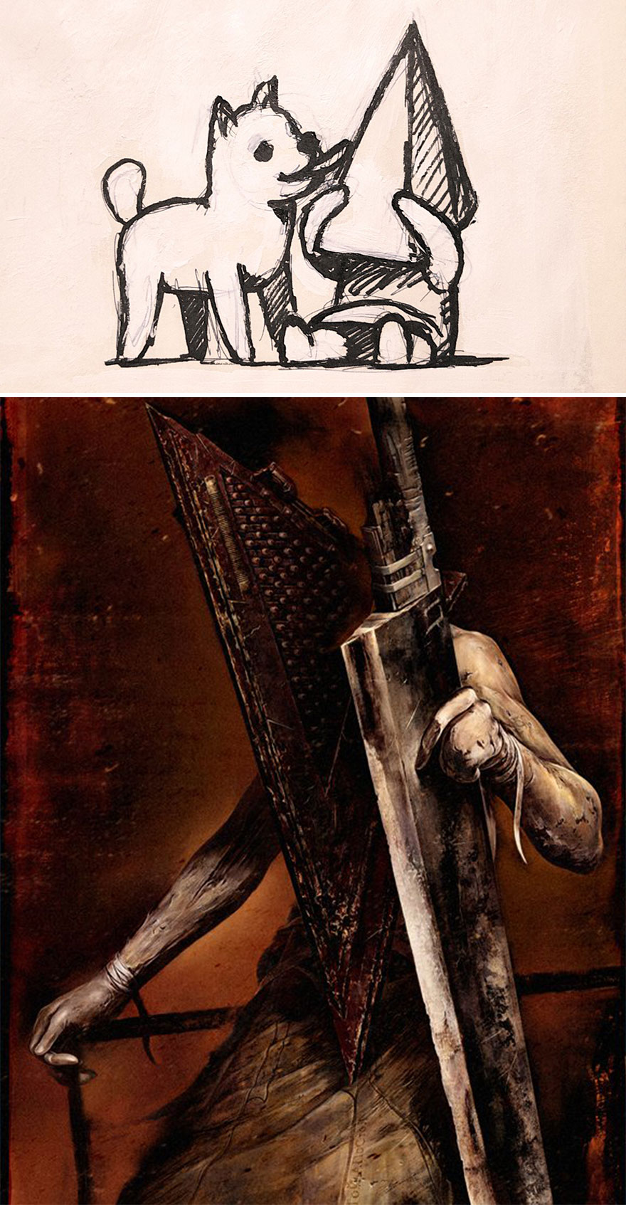 Sketch vs. Final Artwork