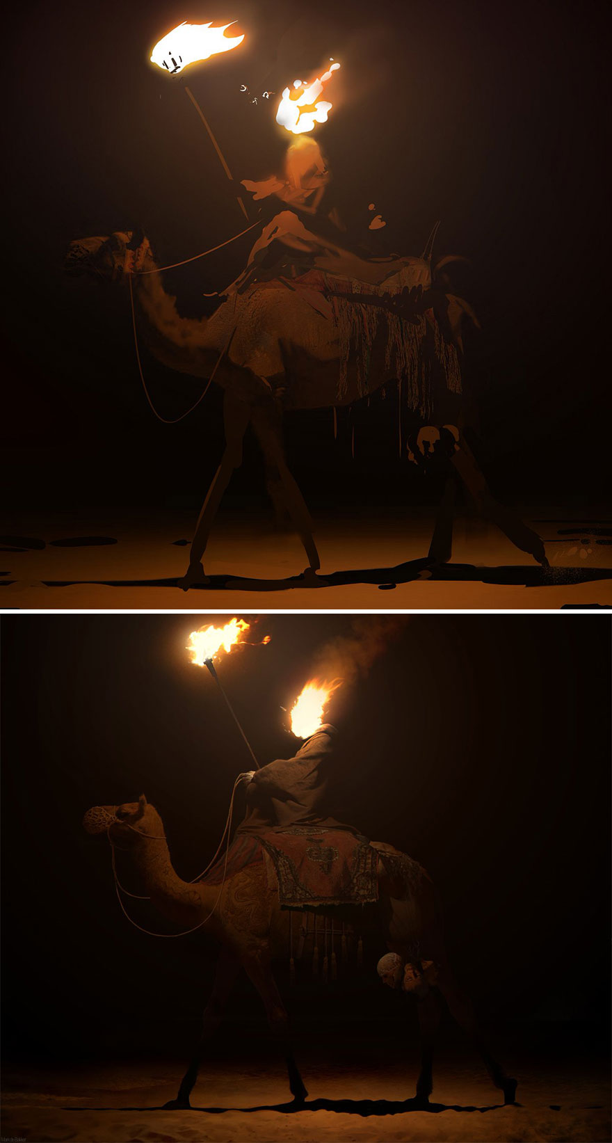 Sketch vs. Final Artwork