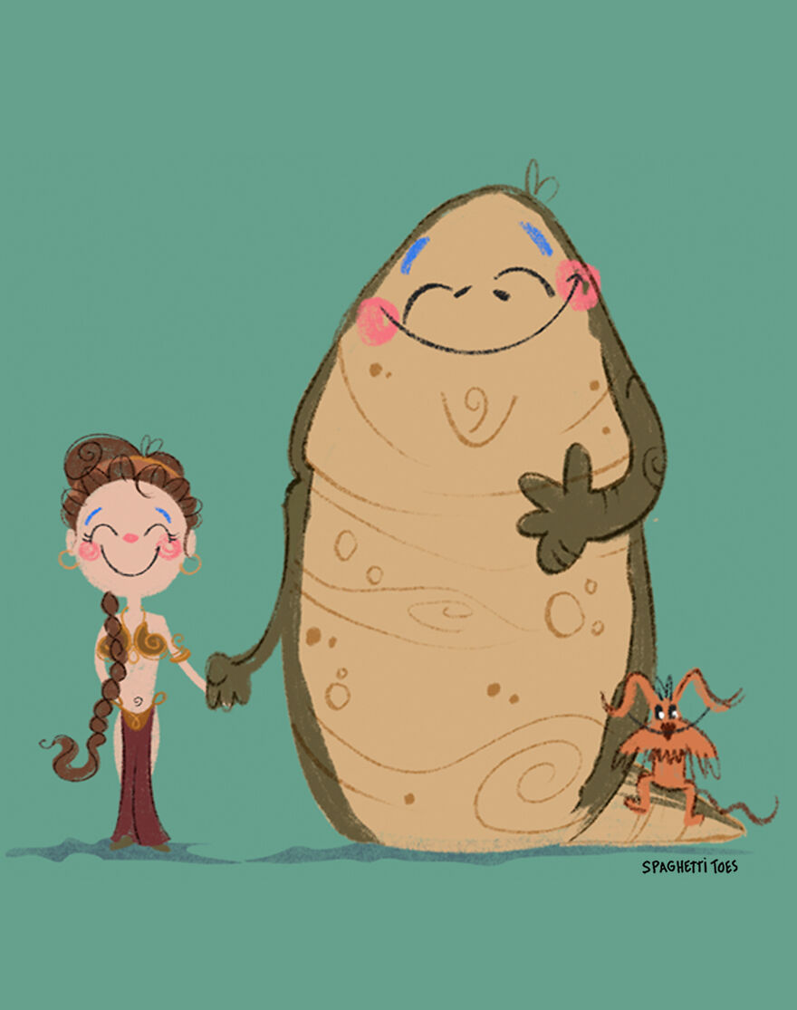 Princess Leia And Jabba The Hutt