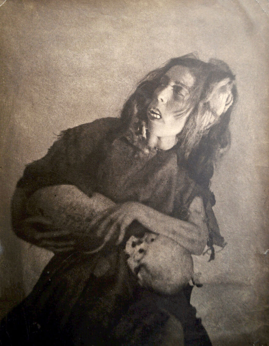William Mortensen "The Old Hag" Unique Bromide Print 1928