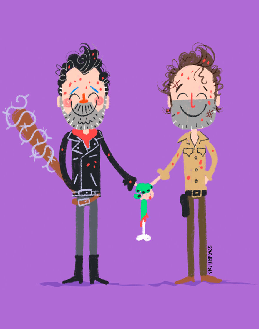 Negan And Rick From "The Walking Dead"