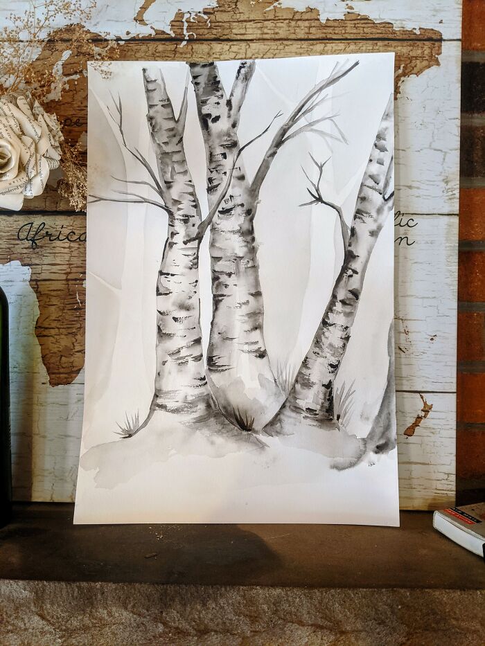 I Usually Stick To Pencil And Do Portraits.. But Am Trying Watercolor Now ... You Can Find My Ig @inktile For Other Works :)