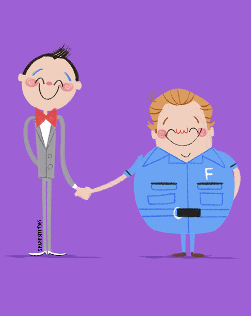 Pee Wee Herman And Francis From "Pee Wee's Big Adventure"