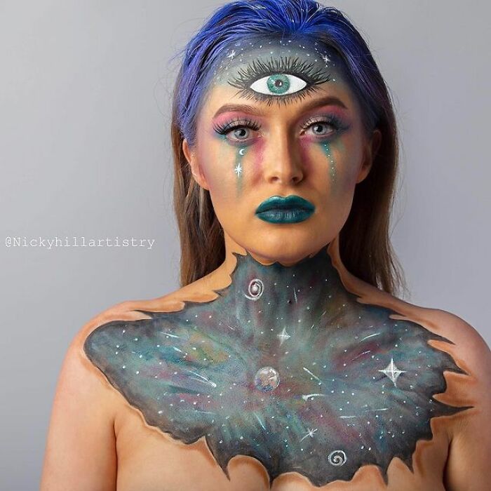 This Self-Taught Makeup Artist Transforms Herself Into Famous People And Psychedelic Creatures (57 Pics)