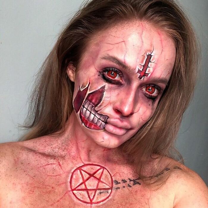 This Self-Taught Makeup Artist Transforms Herself Into Famous People And Psychedelic Creatures (57 Pics)