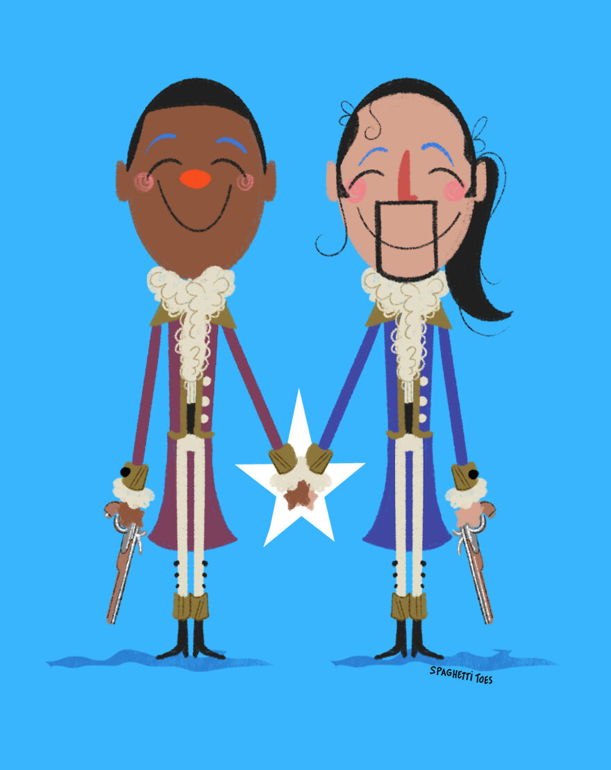 Aaron Burr And Alexander Hamilton From "Hamilton The Musical"