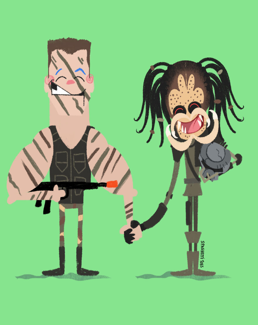 Dutch And The Predator From "Predator"