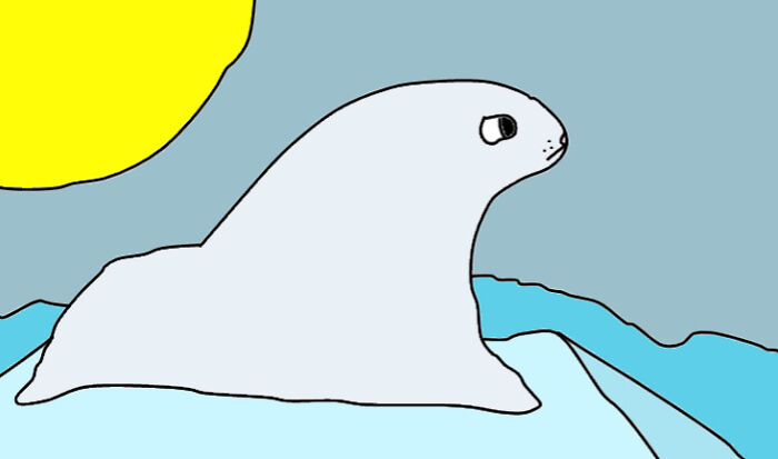 Just Randomly Started Drawing And Didn't Know Where I Was Going To End Up. End Up Making A Seal That Doesn't Look Like A Seal.