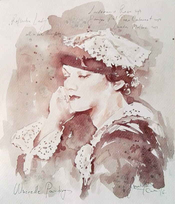 Serbian Artist Sanja Jankovic Turns Wine Into Art