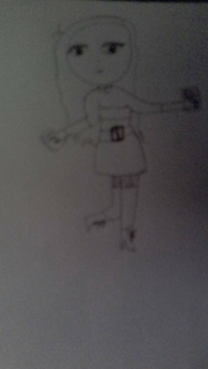 I Tried To Draw Me And When I Finished I Realized I Draw Like A Child