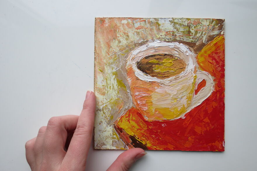 Abstract Impasto Acrylic Painting