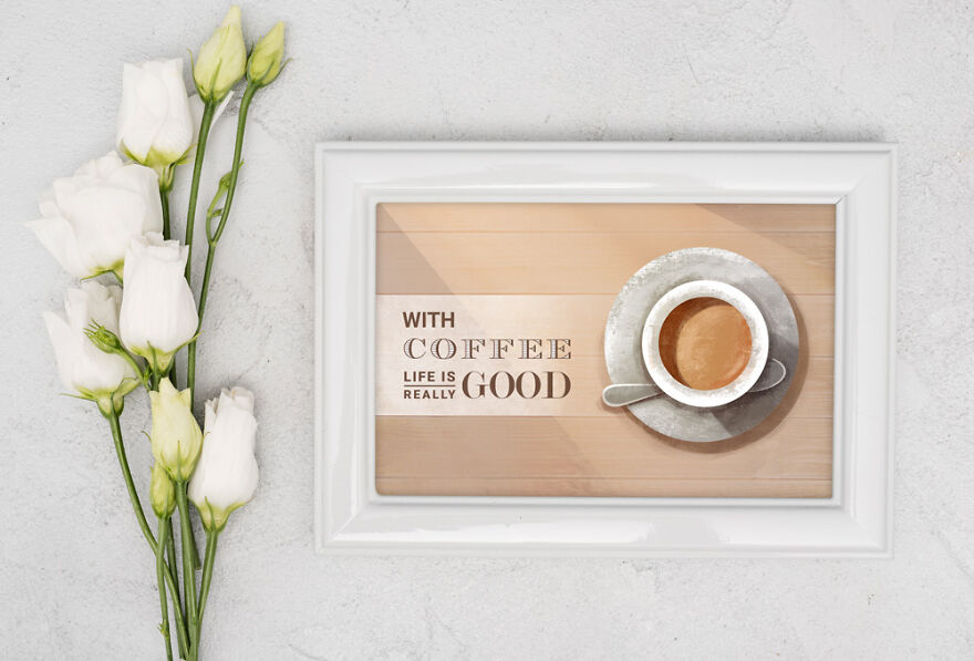 Inspiration Digital Coffee Themed Poster