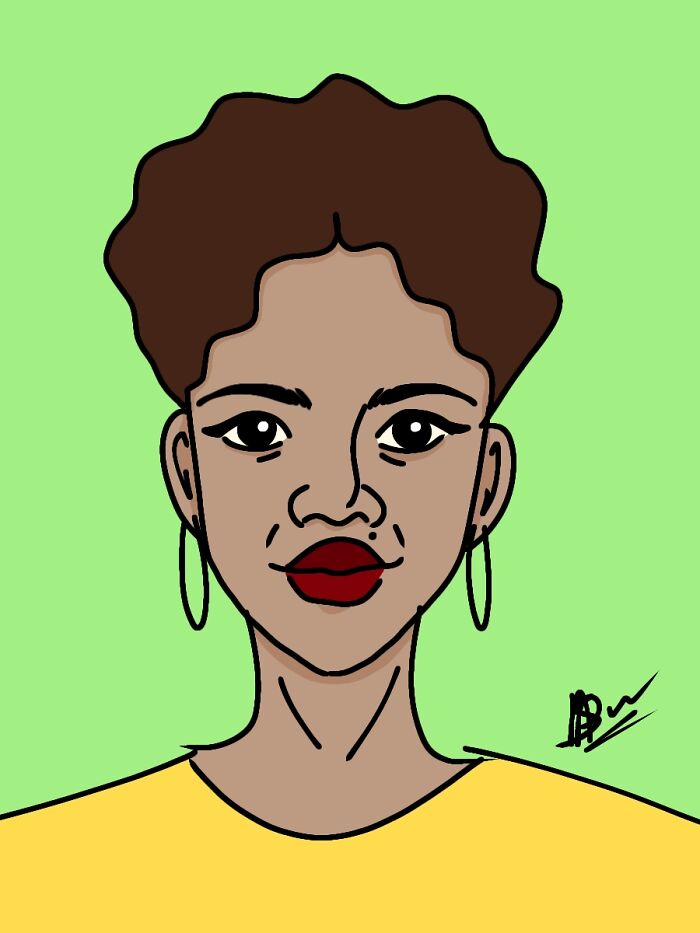 I Normally Draw Faces 3/4. I Am Now Practicing Faces From The Front!