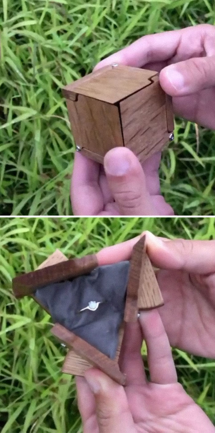 I Made This White Oak Ring Box For My Proposal In 2018. She Was So Excited About The Box That She Forgot The Question!