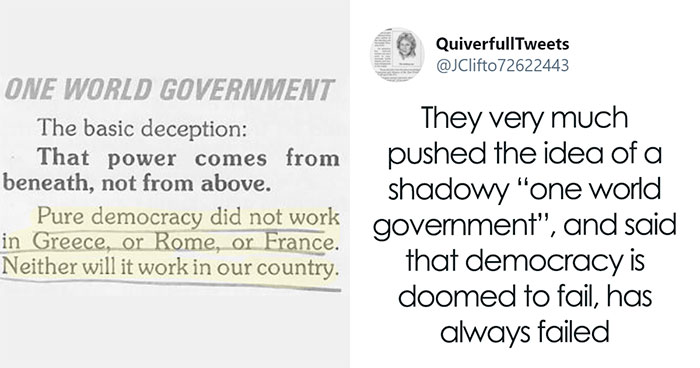 Twitter User Shares Evangelical Homeschooling Materials Claiming Democracy Is Bad, Leaving Thousands Of People Concerned