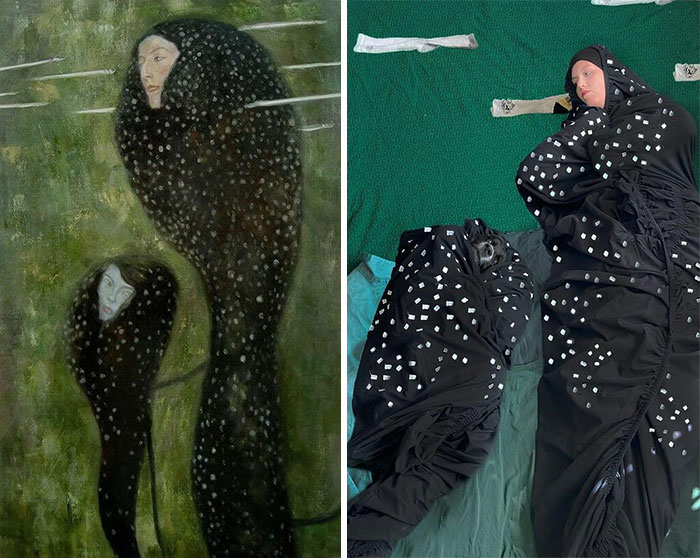 Mermaids, 1899 By Gustav Klimt vs. Mermaids, 2020