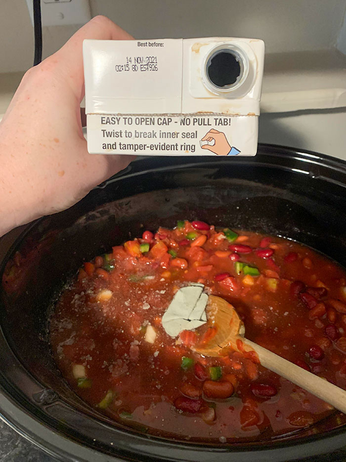 I Poured Beef Broth Into The Crook Pot As The Last Ingredient For My Homemade Chili And Out Came Mold