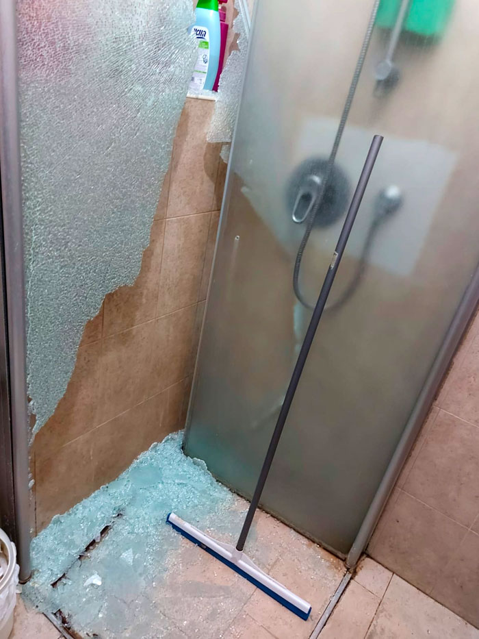 Our Shower Door Silently Self-Destructed While We Slept