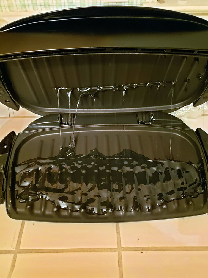 Spent 10 Minutes Looking For The Drip Tray For The Forman Grill, After I Turned It On