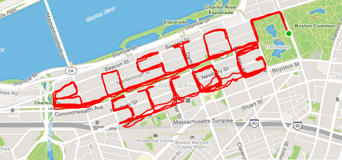 Marathon Runner Ran 26.3 Miles To Spell Out “Boston Strog” In Her Fitness App