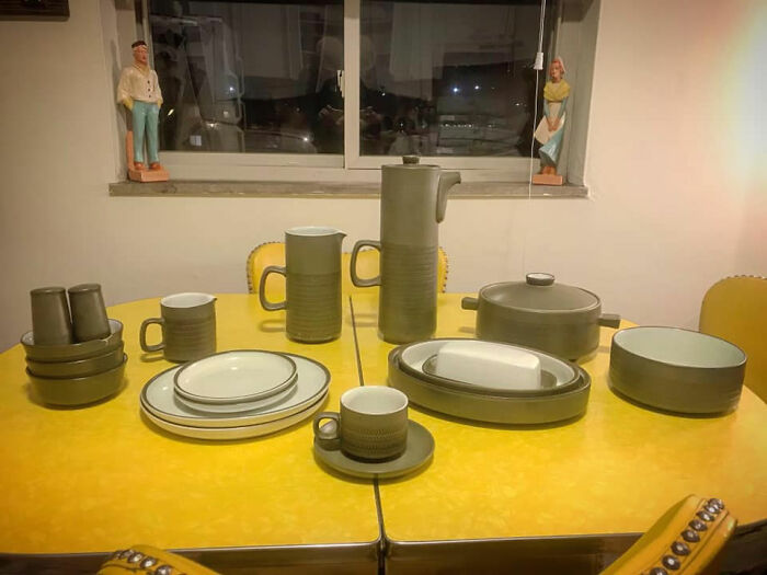 In 2006, My Great-Great-Grandma Passed Away In The Family Farmhouse. She Was 99, And What A Fulfilling Life She Lived. When She Passed Away, This Set Of Stoneware Was Passed Down To My Beloved Grandma. My Grandma Was Thrilled When She Was Entrusted With This Cherished Set Of Stoneware, And I Was Thrilled For Her