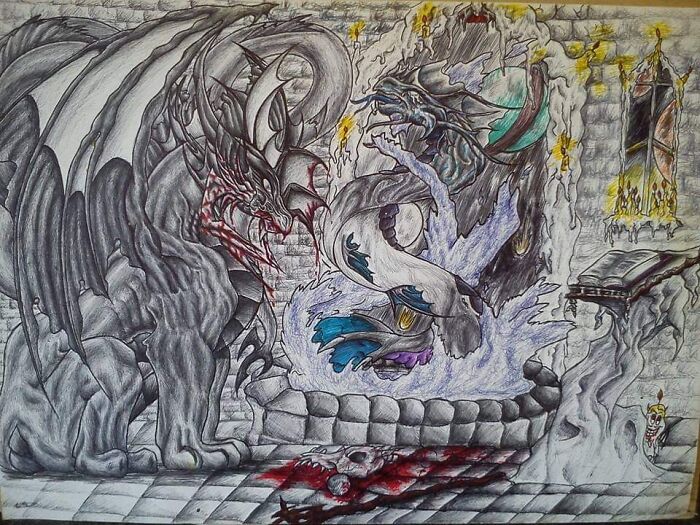 I Drew This When I Was 15 For My Exams. Just Over 21 Years Ago. All In Ball Point Pen