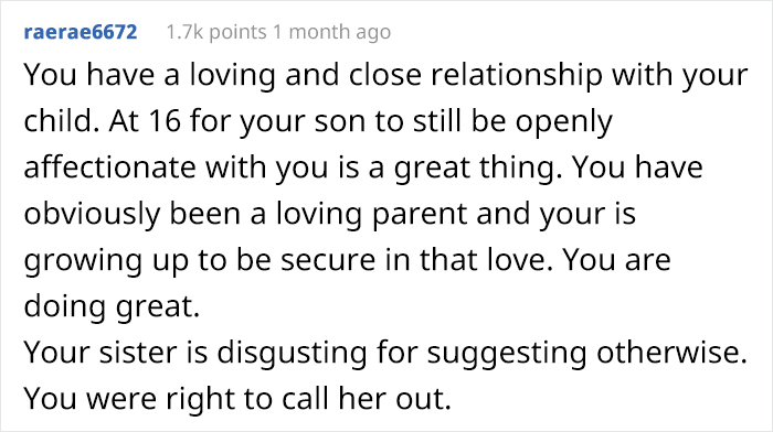 Dad Asks If He Was Wrong For Snapping At His Sister After She Called Him "Creepy And Perverted" For Hugging His Son Dad Asks If He Was Wrong For Snapping At His Sister After She Called Him "Creepy And Perverted" For Hugging His Son