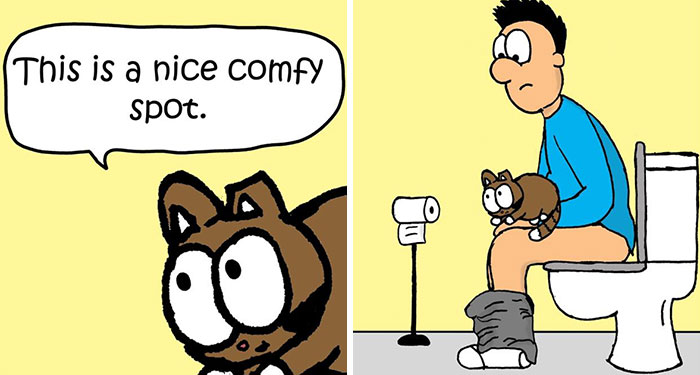 Artist Sums Up Life With A Cat In 30 Comics