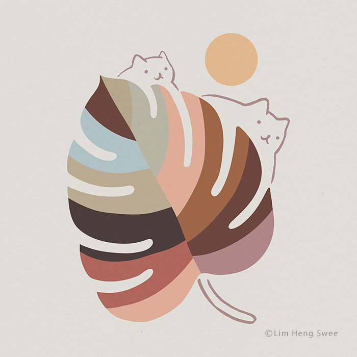 Cat + Monstera = Meowstera!