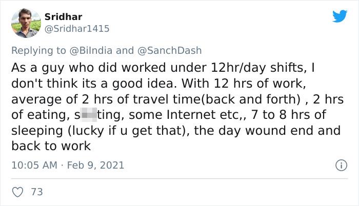 People Are Saying India's Idea Of 4-Day Work Week Is 'Rubbish' As They Expect People To Work 12 Hours Per Day People Are Saying India's Idea Of 4-Day Work Week Is 'Rubbish' As They Expect People To Work 12 Hours Per Day