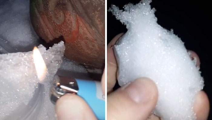 Conspiracy Theorists Claim That Snow In Texas Is Fake And They Burn It To Prove It Doesn’t Melt Conspiracy Theorists Claim That Snow In Texas Is Fake And They Burn It To Prove It Doesn’t Melt