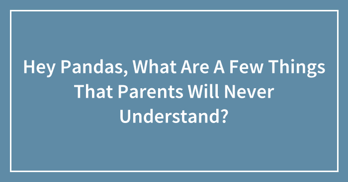 Hey Pandas, What Are A Few Things That Parents Will Never Understand? (Closed)
