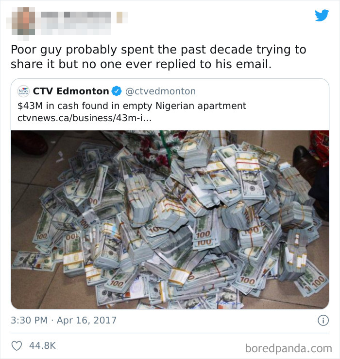 Damn! I Should Have Accepted It When He Said He Would Send Me The Money Via Airmail