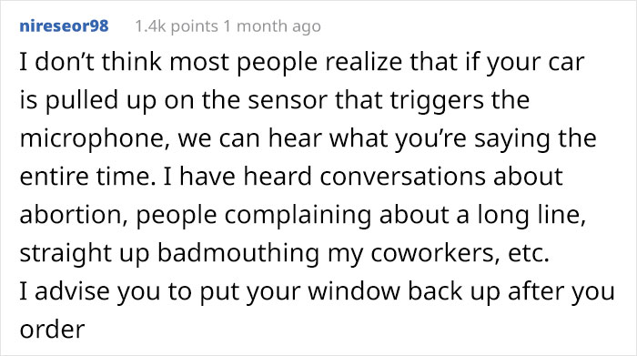 Starbucks Drive-Thru Employee Reveals Customers Are Not Aware They're Being Watched When Ordering