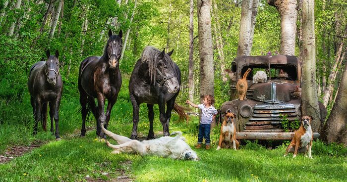 I Created A Photo Project Called “Farmily” Where I Capture Families And All Their Animals (30 Pics)I Created A Photo Project Called “Farmily” Where I Capture Families And All Their Animals (30 Pics)