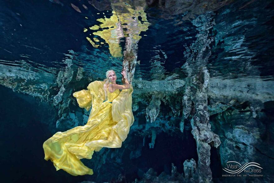 I Realized An Underwater Fashion Photoshoot In A Mexican Cenote