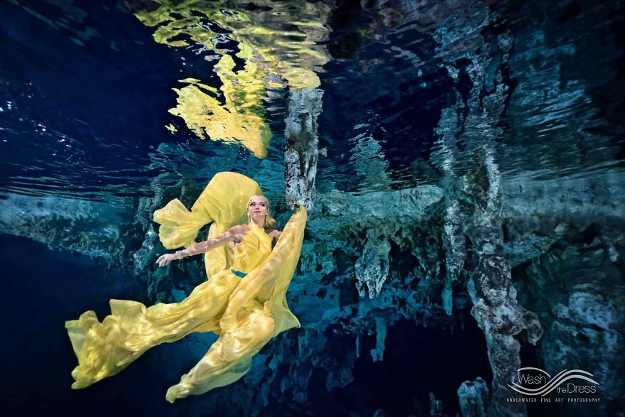 I Realized An Underwater Fashion Photoshoot In A Mexican Cenote