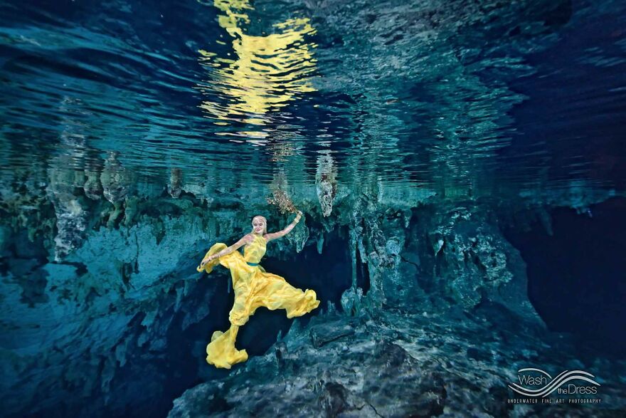 I Realized An Underwater Fashion Photoshoot In A Mexican Cenote