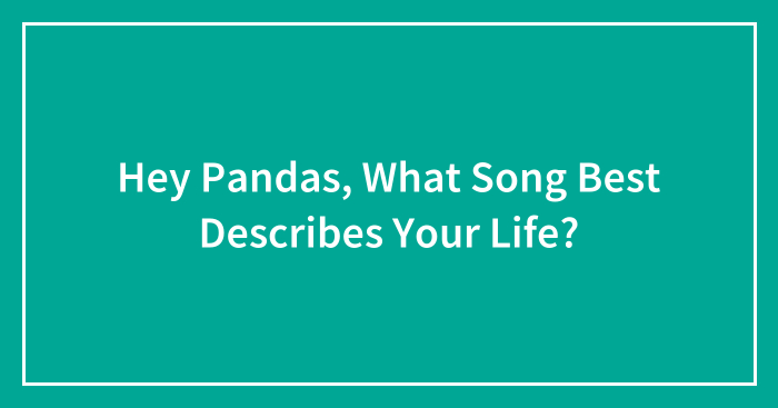 Hey Pandas, What Song Best Describes Your Life? (Closed)