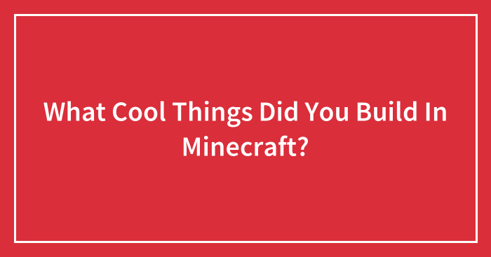 What Cool Things Did You Build In Minecraft?