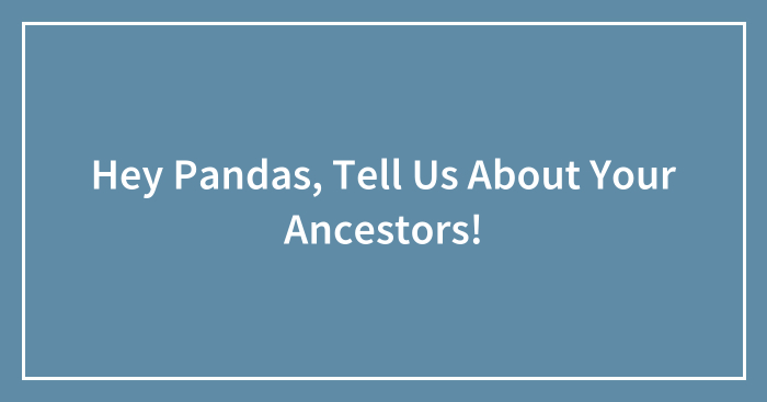 Hey Pandas, Tell Us About Your Ancestors!