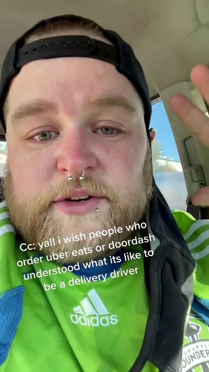 Struggling Uber Eats Driver Asks Customers To Leave Tips