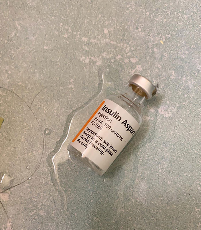 I Dropped My Nearly Full Vial Of Insulin On The Floor And It Broke. I Have A Spare But That’s 60+ Bucks I’ll Never Get Back