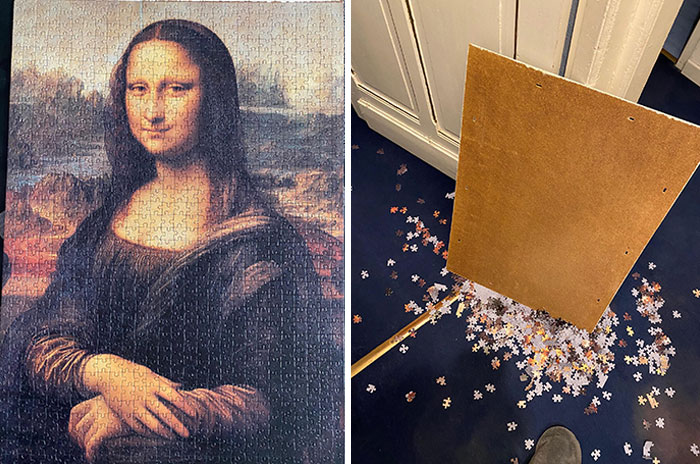 It Took Me Four Days To Do This Puzzle, On The Way To Put It In My Room I Fell Because Of My Slipper Which Got Stuck In The Edge Of My Staircase