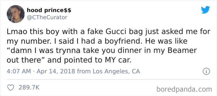 She Made Up A Story In Order To Flex