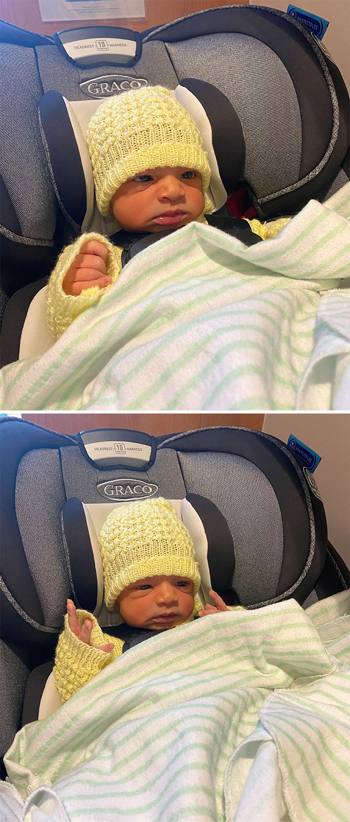 My Little Old Man On Homecoming Day - 3 Days Old Here And Looks Like He’s Already Done With Life