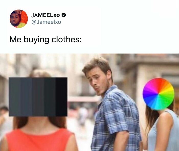 Still Struggles To Put An Outfit Together Even Everything's The Same Color