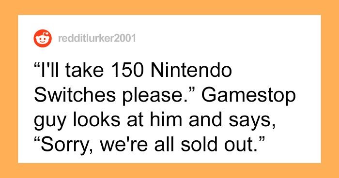 Person Explains The Millionaires Vs. $GME Redditors Story With A Nintendo Switch Example And People Finally Understand It