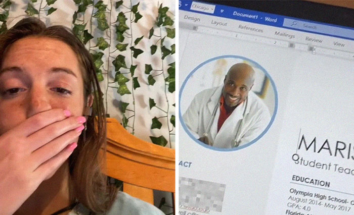 This Girl Forgot To Change The Template Photo In Her Resume, Sent It Out To Her Employer